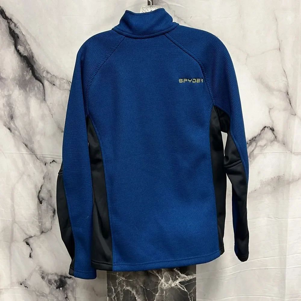 *Spyder blue lime black long sleeve top - Picture 4 of 4